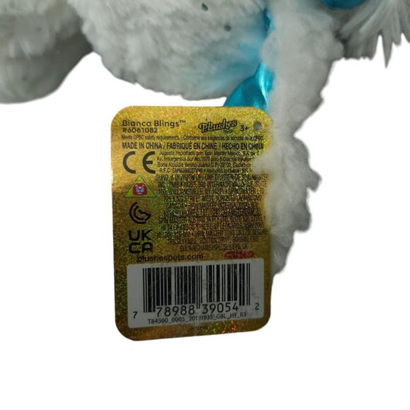 P.Lushes Pets Bianca Blings Puppy Dog 6.5" Plush Stuffed Animal Toy Bling It On - Picture 9 of 11